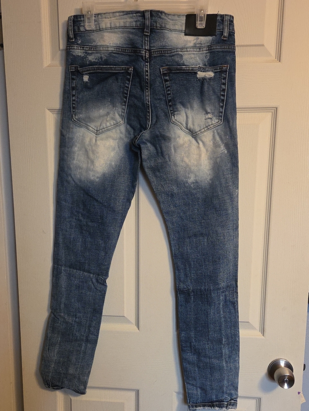 THRT Distressed Blue Slim Ripped Jeans Size 32 - Picture 2 of 14